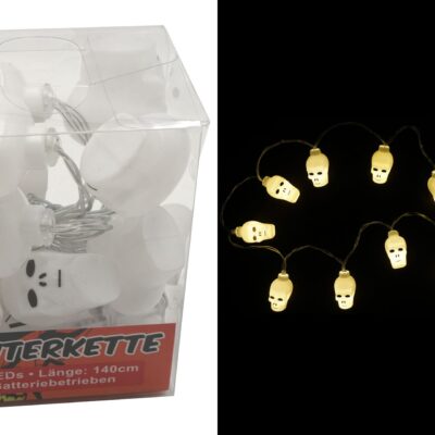 LED fėjų lemputės "Kaukolė", 10LED, 1.4 m