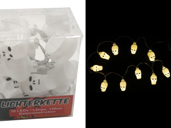 LED fėjų lemputės "Kaukolė", 10LED, 1.4 m