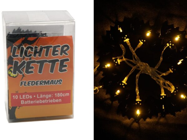 LED fėjų lemputės 'Juodasis šiksnosparnis', 10 LED, 200cm