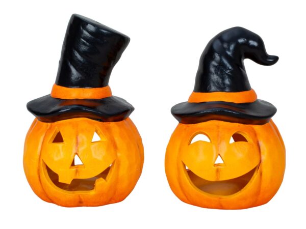 DEK Helovyno moliūgas su cilindru kaip žvakutės laikiklis H=24+22cm p=14cm