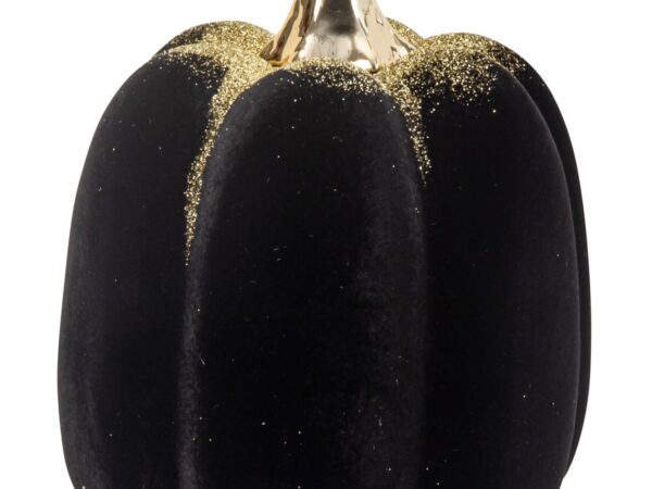 DEK Moliūgo skulptūra juoda/auksinė h=15,5cm p=13cm