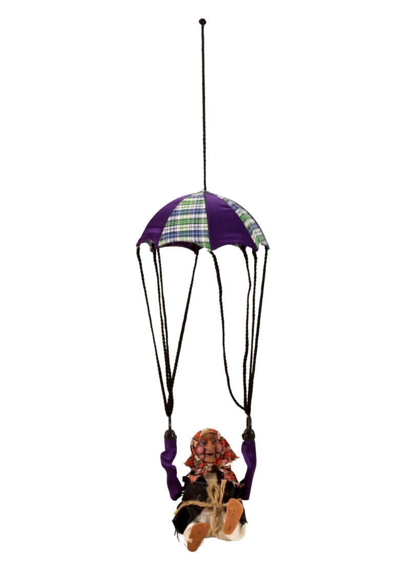 1611 DEK Ragana parašiutu su atvartu, šviesa ir juoku h=43cm p=13cm