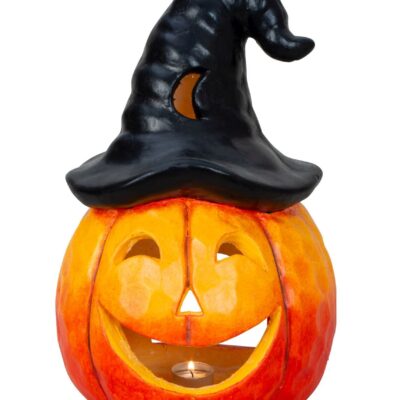 DEK Helovino moliūgas su cilindru, kaip žvakutės laikiklis h=38cm p=24cm