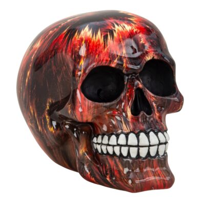 Kaukolė raudona/juoda h=12cm p=15cm