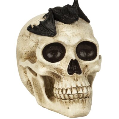 Kaukolė su šikšnosparniu h=17cm