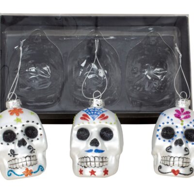 Stiklinė kaukolė (pakabinimui) h=8,5cm