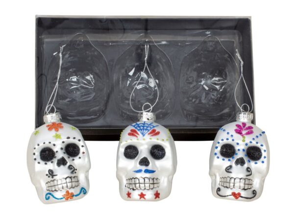 5007_2 Stiklinė kaukolė (pakabinimui) h=8,5cm