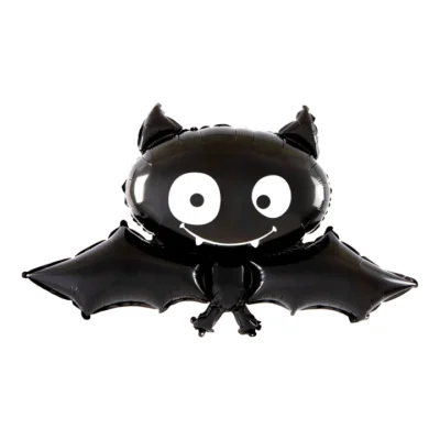 Folijinis balionas Helovino šikšnosparnis juodas 96x67cm