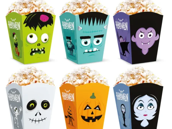 129692 Halloween Monsters spragėsių dėžutė 10x7,5cm 6vnt.