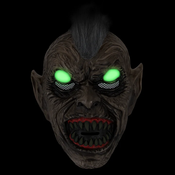 134030-1 Goblino kaukė su fluorescencinėmis akimis 20,5x26cm