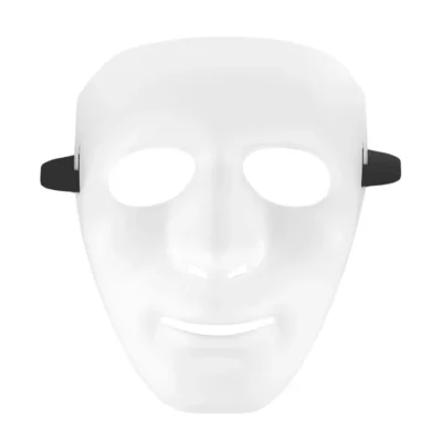 Veido kaukė balta matinė 16,5x18cm