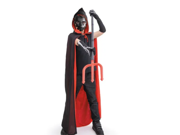 Caps su gobtuvu juodos ir raudonos spalvos 120cm