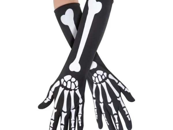 134719 Ilgos pirštinės Juodai balti kaulai