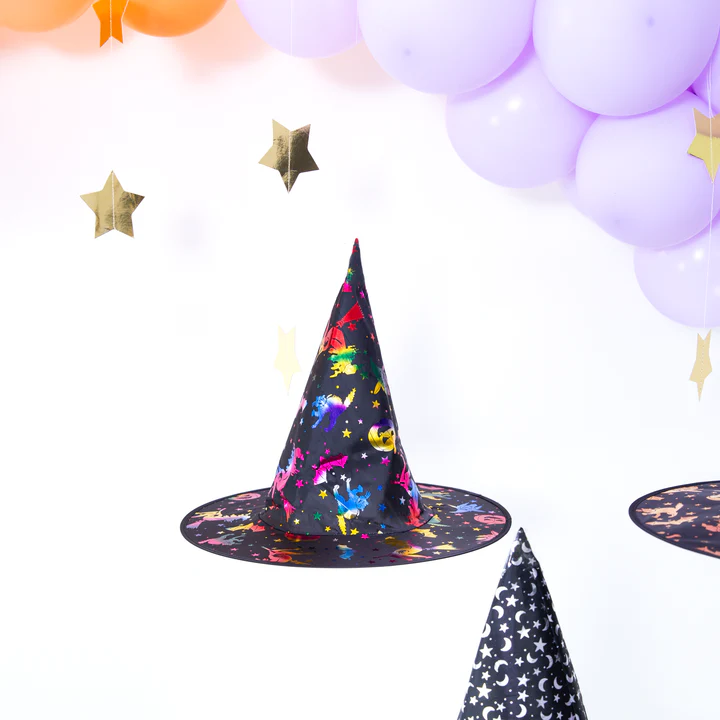 Helovino raganos kepurė spalvinga 38x32cm