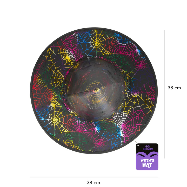 136188-1 Raganos kepurė Spiderwebs spalvinga 38x32cm