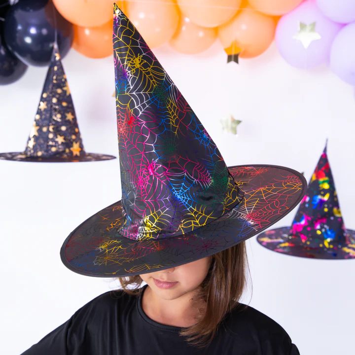 136188-2 Raganos kepurė Spiderwebs spalvinga 38x32cm