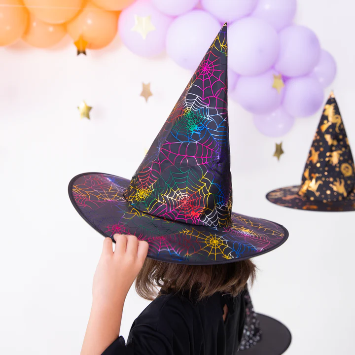 136188-3 Raganos kepurė Spiderwebs spalvinga 38x32cm