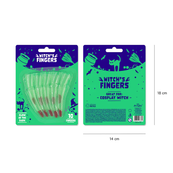 136379-2 Tamsoje švytinčios raganos nagai 10 vnt.