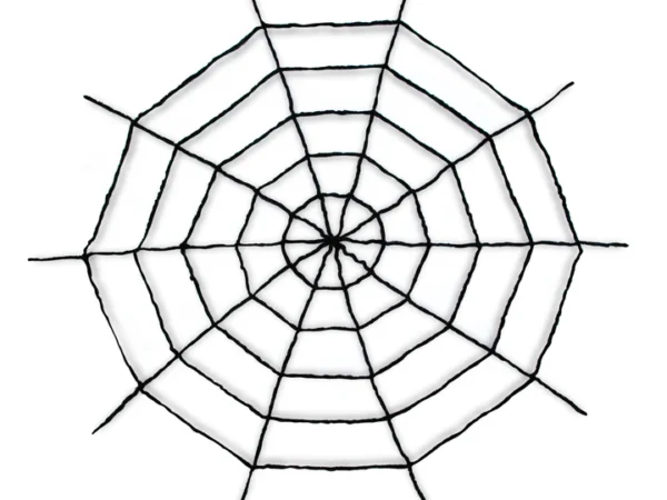 Helovino puošmena Pliušinis voratinklis, juodas, 150 cm