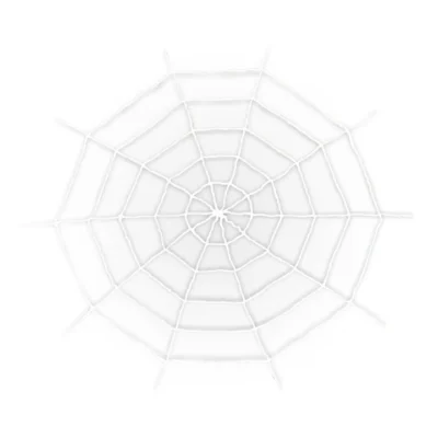 Helovino puošmena Pliušinis voratinklis, baltas, 150 cm