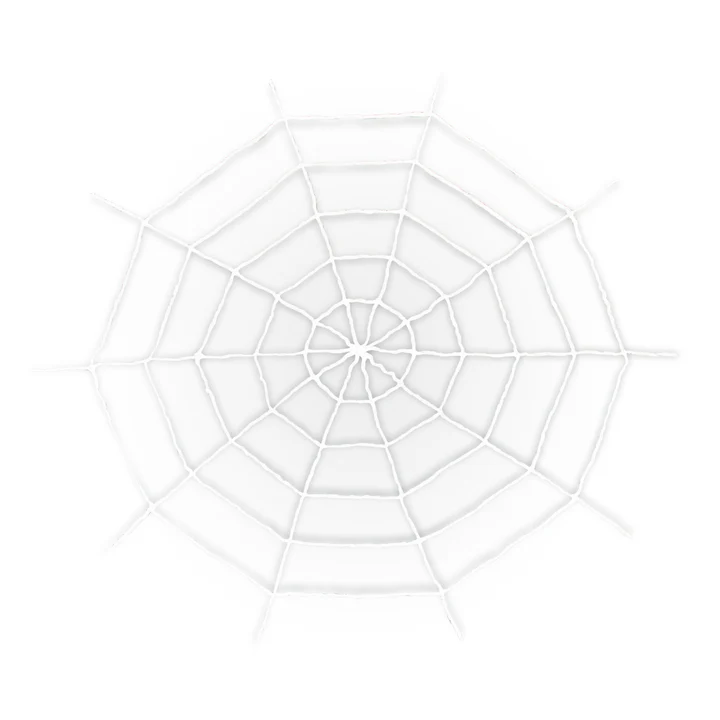 Helovino puošmena Pliušinis voratinklis, baltas, 150 cm