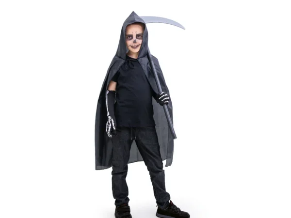 137369 Skeletas su gobtuvu, juoda, 80 cm