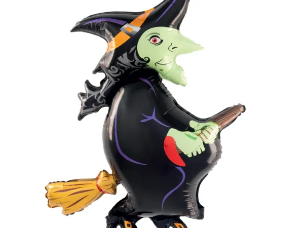 151563 Folijinis balionas Ragana ant šluotos Helovinas 82x91cm