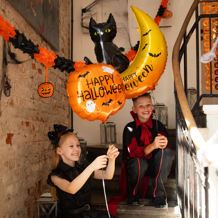 151570-2 Moliūgų Happy Halloween folijos balionas 46x57cm