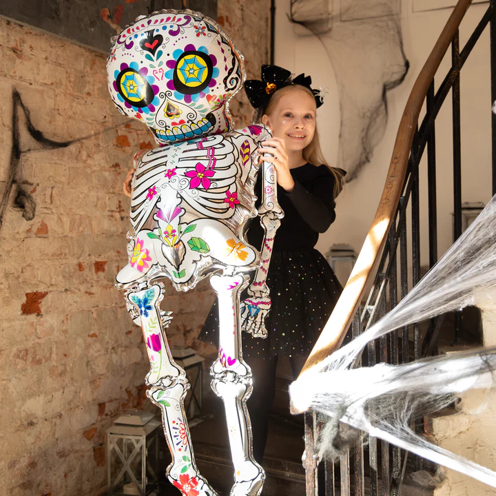 151624-4 Meksikietiškas Halloween Skeleton folijos balionas 158cm