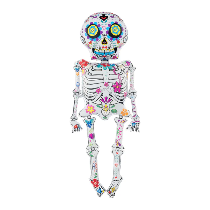 151624 Meksikietiškas Halloween Skeleton folijos balionas 158cm