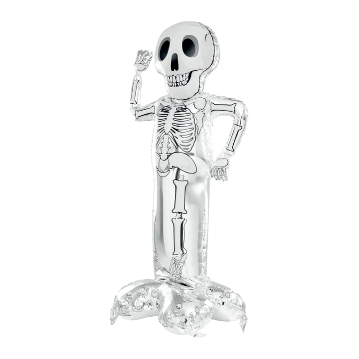 151662-2 Stovintis folijos balionas Halloween Skeleton 156cm