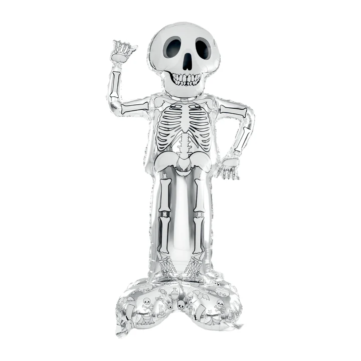 151662 Stovintis folijos balionas Halloween Skeleton 156cm