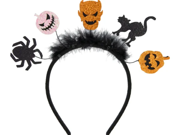 152454 Halloween Bows Spider Inc. Galvos juostelė 21x22cm