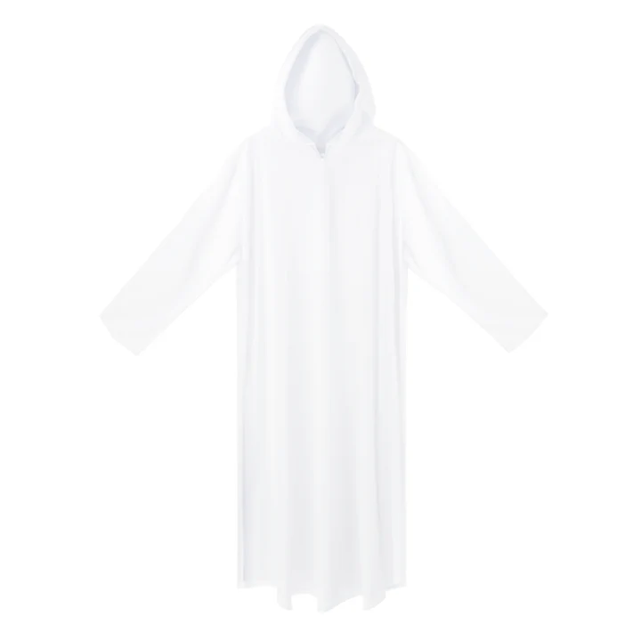 Baltas Ghost chalatas su gobtuvu, 110 cm