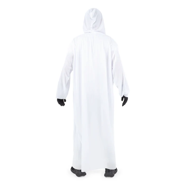 Baltas Ghost chalatas su gobtuvu, 110 cm