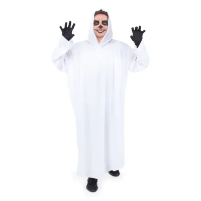 Baltas Ghost chalatas su gobtuvu, 110 cm