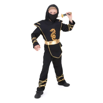 Ninja Golden Dragon kostiumas vaikams, L dydis