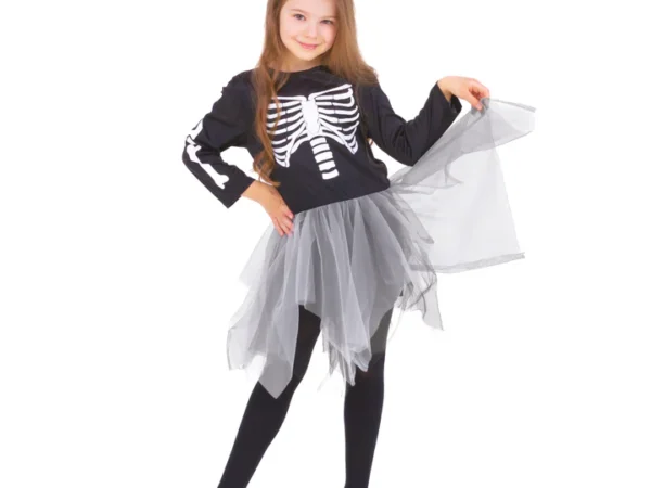 Helovino suknelė mergaitei Grey Skeleton, L dydis