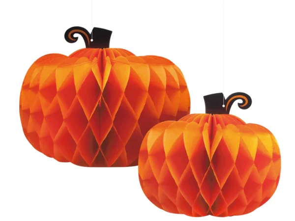 154533 Kabantis korio dekoras Helovinas Moliūgai 2 vnt.