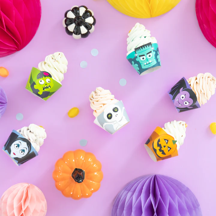 Halloween Monsters keksiukų įklotai 6 vnt. rinkinys