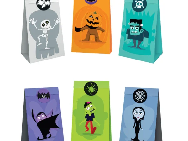 154892 Halloween Monsters saldainių maišeliai 6 vnt.