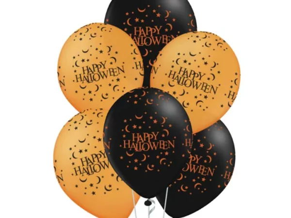 400641 Happy Halloween balionai 12 colių, 6 vnt. rinkinys