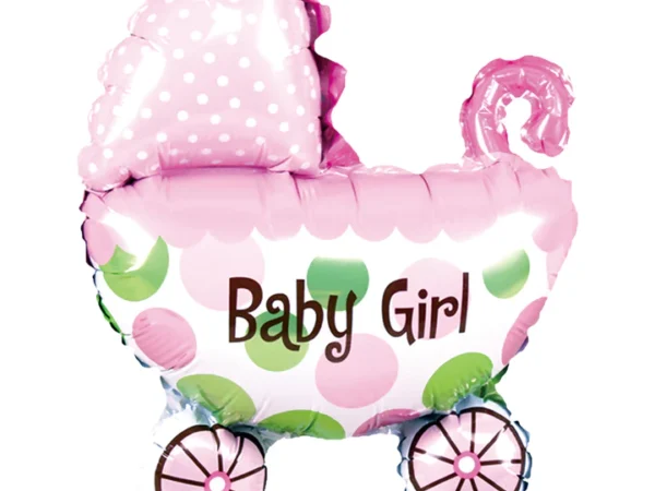 460154 Folijinis balionas Vežimėlis mergaitei 67x80cm