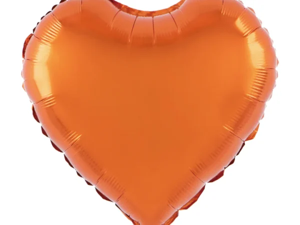 460455 Folijos balionas Širdies oranžinė 18 colių