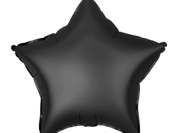 460458 Folijinis balionas Star matinis juodas 18 colių