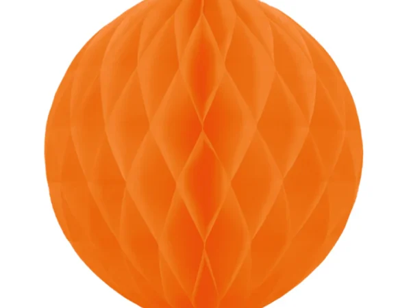 Korinis popierinis rutulys oranžinis 10cm