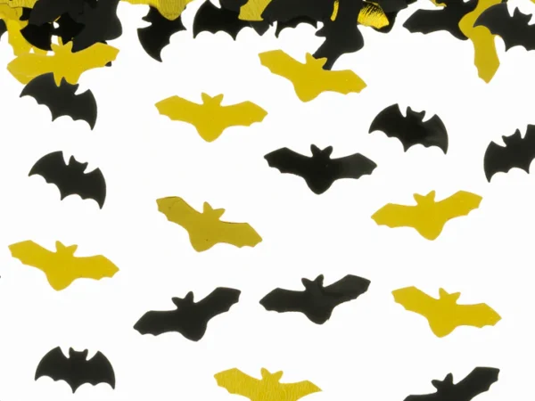 Helovino folijos konfeti Bats aukso ir juodo 15g