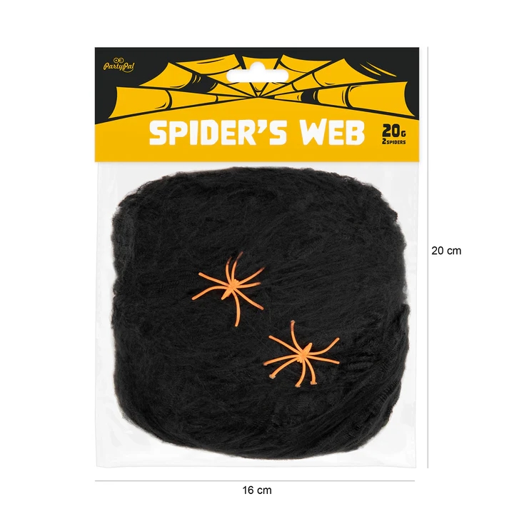 Helovino voratinklis, juodas 20g