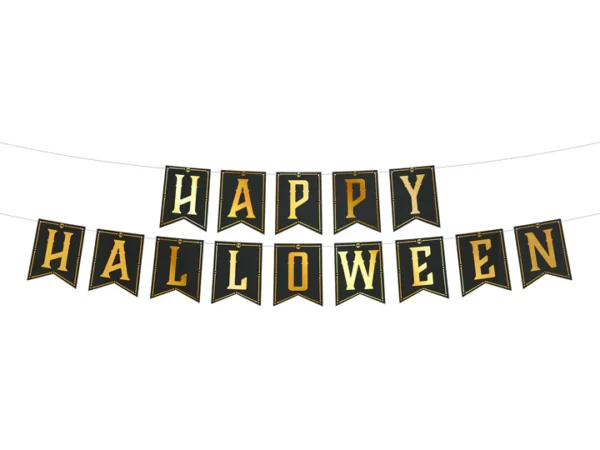 Baneris Happy Halloween juoda 250cm
