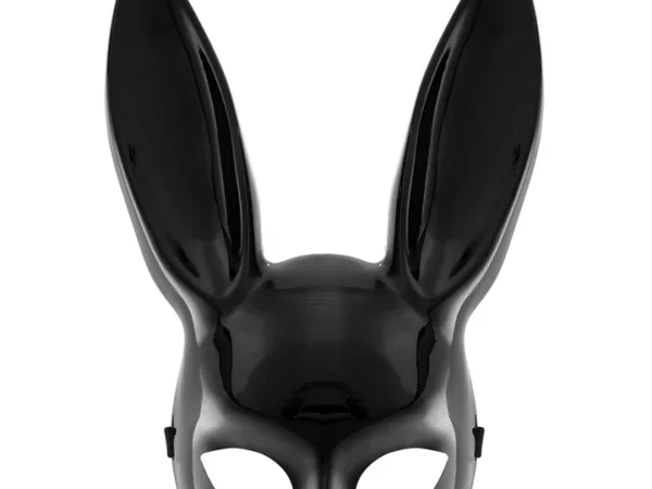 Helovino kaukė Rabbit juoda 32x24cm